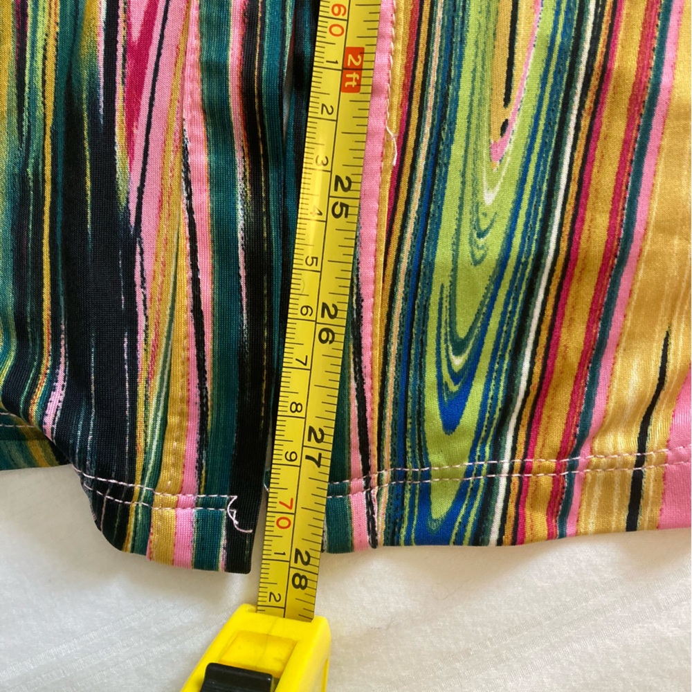 Ms.BlingBling Woman’s large Shirt groovy retro 70’s Peace Colorful Marbleized - Picture 10 of 13